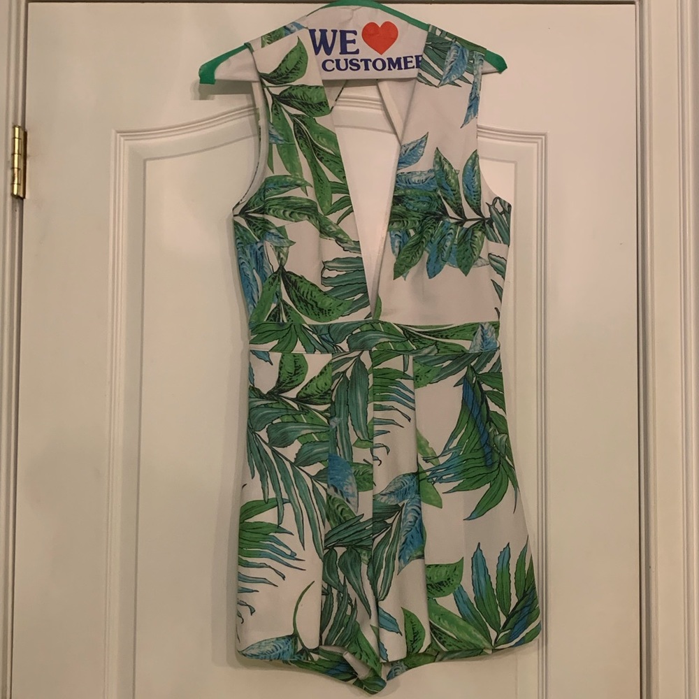Lucy Paris deep neckline Romper, size Medium